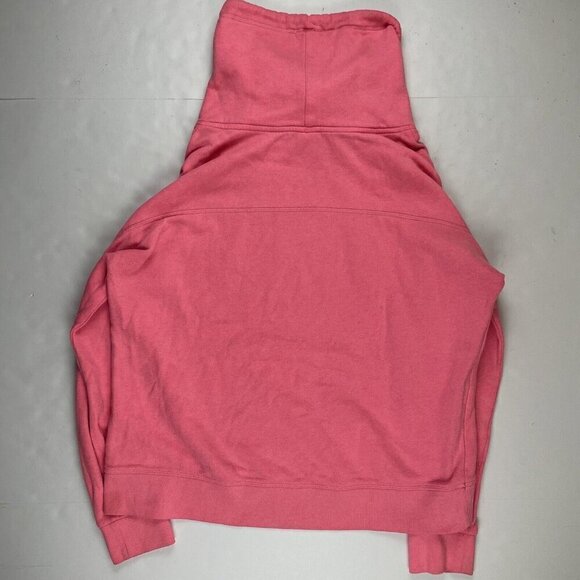 Victoria Secret Cowl Neck Sweatshirt  Women’s L Cropped Pink Pull Over Dog Logo - Picture 2 of 10